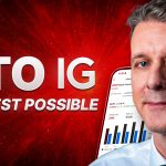 Illustration présentant un fond rouge dynamique avec un effet d’explosion lumineuse. À gauche, le texte en lettres capitales indique “CTO IG – Tout est possible”. À droite, le visage d’un homme en gros plan, légèrement souriant, avec en arrière-plan l’écran d’un smartphone affichant des graphiques boursiers et des données financières. L’ensemble met en avant le nouveau Compte-Titres d’IG et son univers trading/finance.